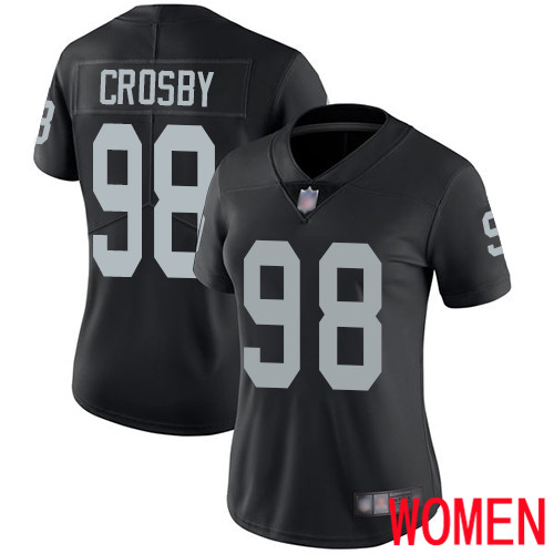Oakland Raiders Limited Black Women Maxx Crosby Home Jersey NFL Football #98 Vapor Untouchable Jersey->women nfl jersey->Women Jersey